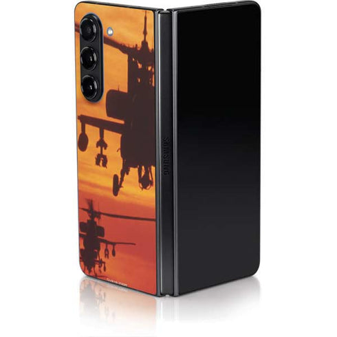 Four AH-64 Apache Helicopters Galaxy Z Fold5 5G Skin